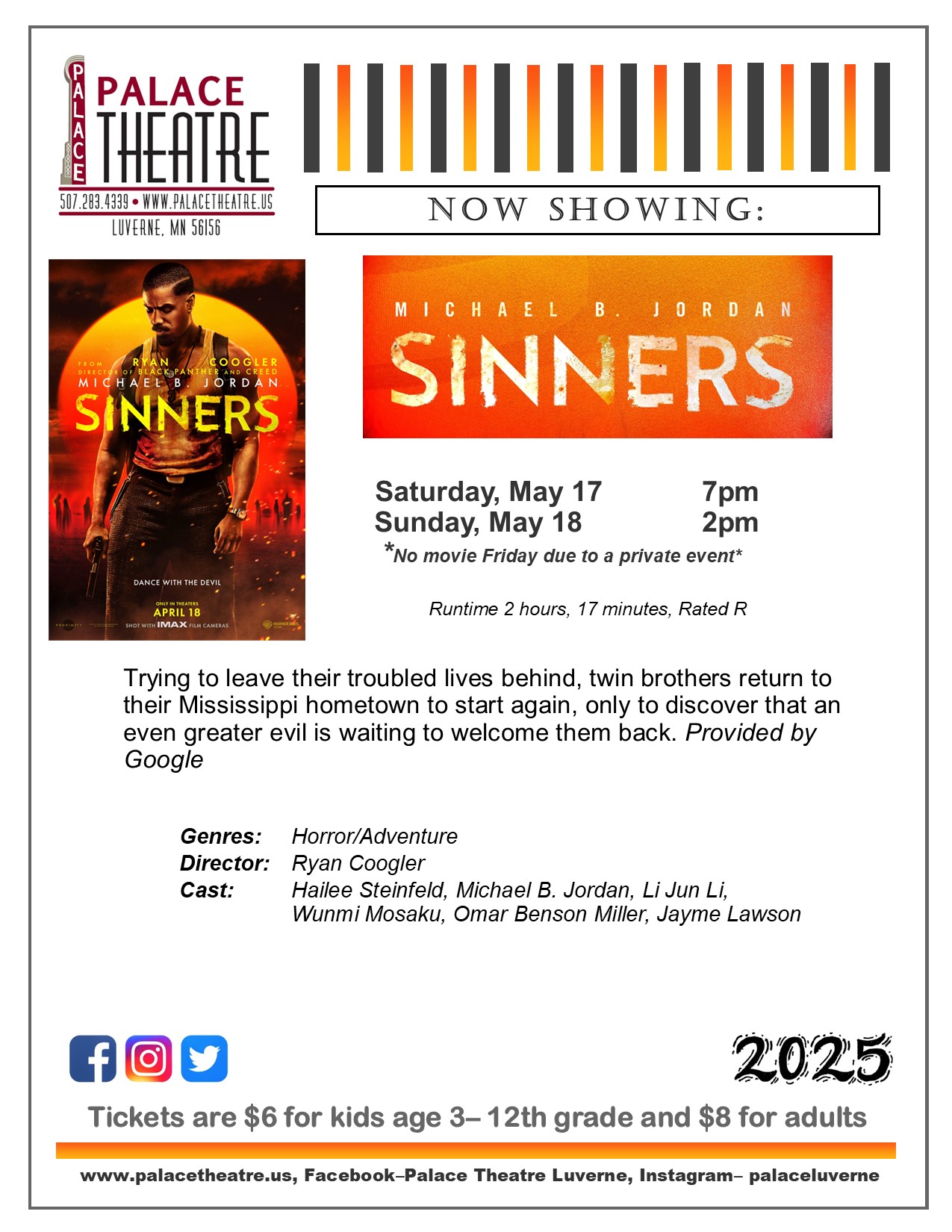 poster- Sinners weekend 2